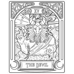 Dessin à colorier: Carte de Tarot (Jouets et Jeux) #219845 - Coloriages à Imprimer Gratuits