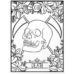 Dessin à colorier: Carte de Tarot (Jouets et Jeux) #219850 - Coloriages à Imprimer Gratuits