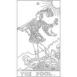 Dessin à colorier: Carte de Tarot (Jouets et Jeux) #219852 - Coloriages à Imprimer Gratuits