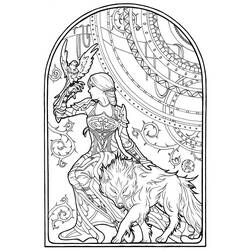 Dessin à colorier: Carte de Tarot (Jouets et Jeux) #219857 - Coloriages à Imprimer Gratuits