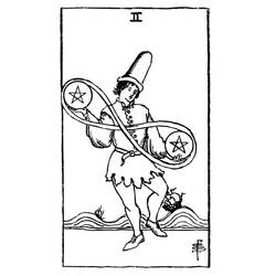 Dessin à colorier: Carte de Tarot (Jouets et Jeux) #219858 - Coloriages à Imprimer Gratuits