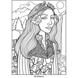 Dessin à colorier: Carte de Tarot (Jouets et Jeux) #219867 - Coloriages à Imprimer Gratuits