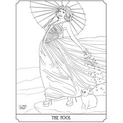 Dessin à colorier: Carte de Tarot (Jouets et Jeux) #219868 - Coloriages à Imprimer Gratuits