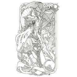 Dessin à colorier: Carte de Tarot (Jouets et Jeux) #219870 - Coloriages à Imprimer Gratuits
