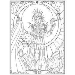 Dessin à colorier: Carte de Tarot (Jouets et Jeux) #219873 - Coloriages à Imprimer Gratuits