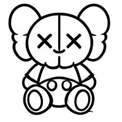 Dessin à colorier: KAWS (Jouets et Jeux) #219610 - Coloriages à Imprimer Gratuits