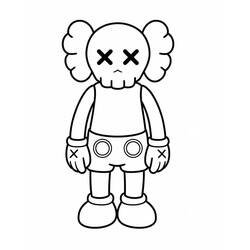 Dessin à colorier: KAWS (Jouets et Jeux) #219612 - Coloriages à Imprimer Gratuits