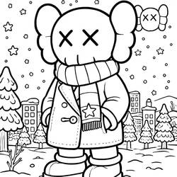 Dessin à colorier: KAWS (Jouets et Jeux) #219622 - Coloriages à Imprimer Gratuits