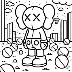 Dessin à colorier: KAWS (Jouets et Jeux) #219623 - Coloriages à Imprimer Gratuits