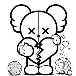 Dessin à colorier: KAWS (Jouets et Jeux) #219625 - Coloriages à Imprimer Gratuits
