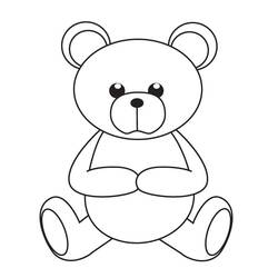 Dessin à colorier: Nounours (Teddy) (Jouets et Jeux) #180428 - Coloriages à Imprimer Gratuits
