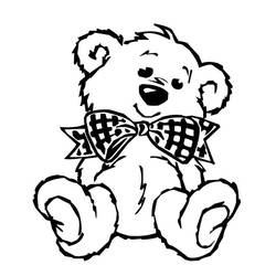 Dessin à colorier: Nounours (Teddy) (Jouets et Jeux) #180442 - Coloriages à Imprimer Gratuits