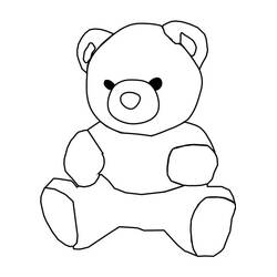 Dessin à colorier: Nounours (Teddy) (Jouets et Jeux) #180443 - Coloriages à Imprimer Gratuits