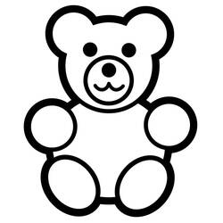 Dessin à colorier: Nounours (Teddy) (Jouets et Jeux) #180444 - Coloriages à Imprimer Gratuits