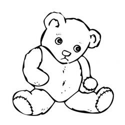 Dessin à colorier: Nounours (Teddy) (Jouets et Jeux) #180446 - Coloriages à Imprimer Gratuits