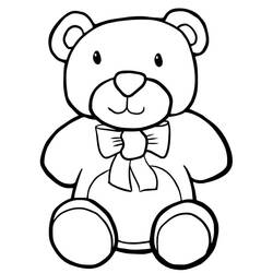 Dessin à colorier: Nounours (Teddy) (Jouets et Jeux) #180447 - Coloriages à Imprimer Gratuits