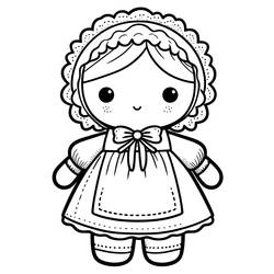 Dessin à colorier: Poupée (Jouets et Jeux) #202185 - Coloriages à Imprimer Gratuits