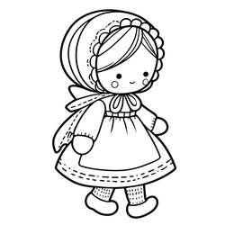 Dessin à colorier: Poupée (Jouets et Jeux) #202186 - Coloriages à Imprimer Gratuits