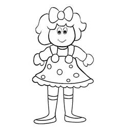 Dessin à colorier: Poupée (Jouets et Jeux) #202189 - Coloriages à Imprimer Gratuits