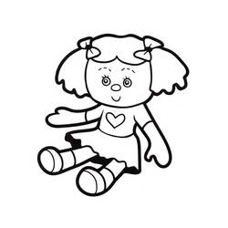 Dessin à colorier: Poupée (Jouets et Jeux) #202190 - Coloriages à Imprimer Gratuits