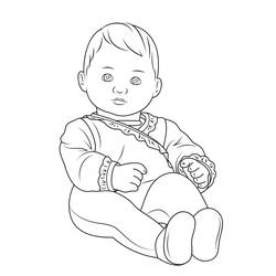 Dessin à colorier: Poupée (Jouets et Jeux) #202194 - Coloriages à Imprimer Gratuits