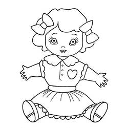 Dessin à colorier: Poupée (Jouets et Jeux) #202195 - Coloriages à Imprimer Gratuits