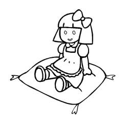 Dessin à colorier: Poupée (Jouets et Jeux) #202197 - Coloriages à Imprimer Gratuits