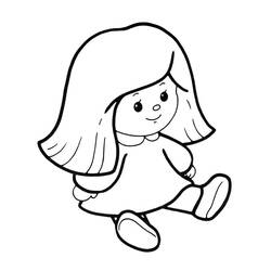 Dessin à colorier: Poupée (Jouets et Jeux) #202207 - Coloriages à Imprimer Gratuits