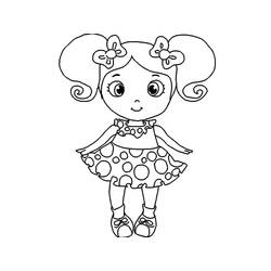Dessin à colorier: Poupée (Jouets et Jeux) #202215 - Coloriages à Imprimer Gratuits