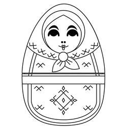 Dessin à colorier: Poupee Russe (Jouets et Jeux) #204247 - Coloriages à Imprimer Gratuits
