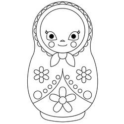 Dessin à colorier: Poupee Russe (Jouets et Jeux) #204249 - Coloriages à Imprimer Gratuits