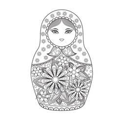 Dessin à colorier: Poupee Russe (Jouets et Jeux) #204255 - Coloriages à Imprimer Gratuits