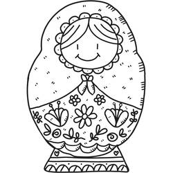 Dessin à colorier: Poupee Russe (Jouets et Jeux) #204262 - Coloriages à Imprimer Gratuits