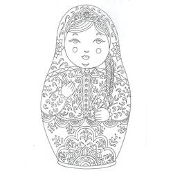 Dessin à colorier: Poupee Russe (Jouets et Jeux) #204264 - Coloriages à Imprimer Gratuits