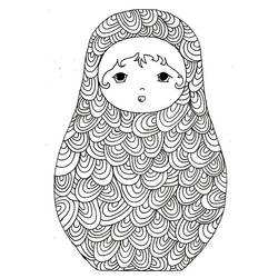 Dessin à colorier: Poupee Russe (Jouets et Jeux) #204266 - Coloriages à Imprimer Gratuits