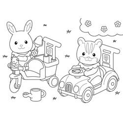Dessin à colorier: Sylvanian Families (Jouets et Jeux) #185847 - Coloriages à Imprimer Gratuits