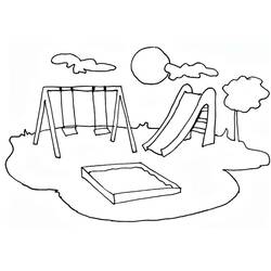 Dessin à colorier: Toboggan (Jouets et Jeux) #218607 - Coloriages à Imprimer Gratuits