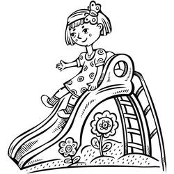 Dessin à colorier: Toboggan (Jouets et Jeux) #218614 - Coloriages à Imprimer Gratuits