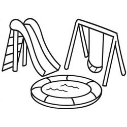 Dessin à colorier: Toboggan (Jouets et Jeux) #218616 - Coloriages à Imprimer Gratuits