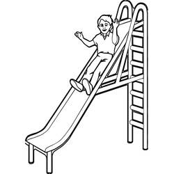 Dessins à colorier: Toboggan - Coloriages à Imprimer Gratuits