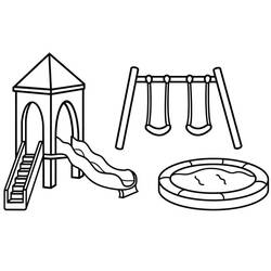 Dessin à colorier: Toboggan (Jouets et Jeux) #218619 - Coloriages à Imprimer Gratuits
