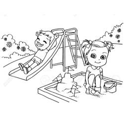 Dessin à colorier: Toboggan (Jouets et Jeux) #218621 - Coloriages à Imprimer Gratuits