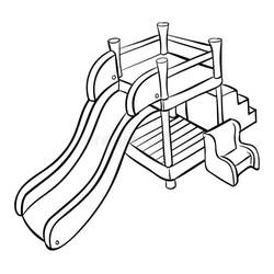 Dessin à colorier: Toboggan (Jouets et Jeux) #218623 - Coloriages à Imprimer Gratuits