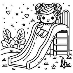 Dessin à colorier: Toboggan (Jouets et Jeux) #218625 - Coloriages à Imprimer Gratuits