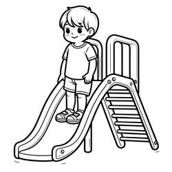 Dessin à colorier: Toboggan (Jouets et Jeux) #218627 - Coloriages à Imprimer Gratuits