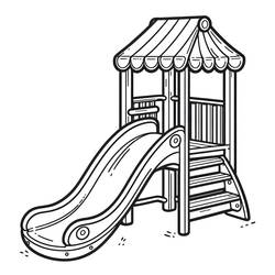 Dessin à colorier: Toboggan (Jouets et Jeux) #218628 - Coloriages à Imprimer Gratuits