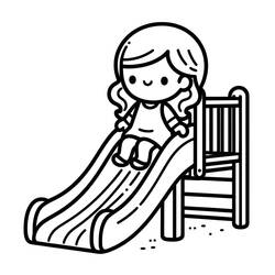 Dessin à colorier: Toboggan (Jouets et Jeux) #218631 - Coloriages à Imprimer Gratuits