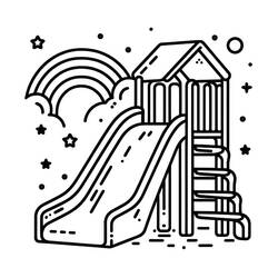 Dessin à colorier: Toboggan (Jouets et Jeux) #218632 - Coloriages à Imprimer Gratuits