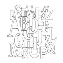 Coloriage Alphabet (Lettres et alphabet) #124607 à imprimer et colorier