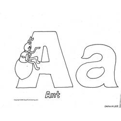 Dessin à colorier: Alphabet (Lettres et alphabet) #124620 - Coloriages à Imprimer Gratuits